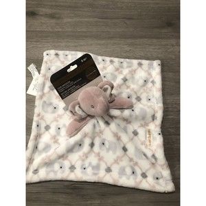 New Blankets & Beyond Elephant Tapestry Baby Security Blanket Lovey Dusty Rose